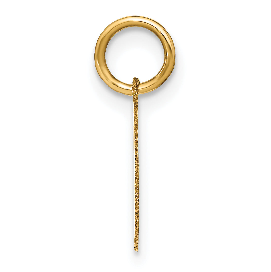14K Yellow Gold 14Ky Letter O Initial Pendant