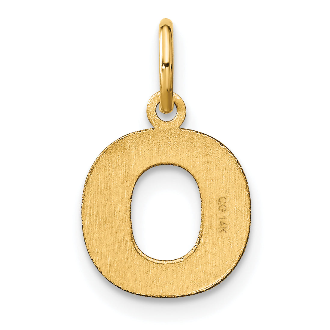 14K Yellow Gold 14Ky Letter O Initial Pendant
