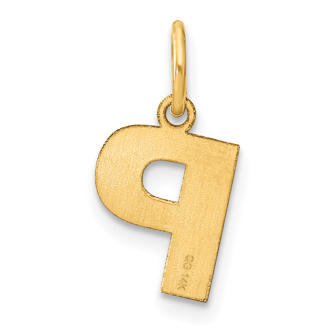 14k Yellow Gold 14ky Letter P Initial Pendant