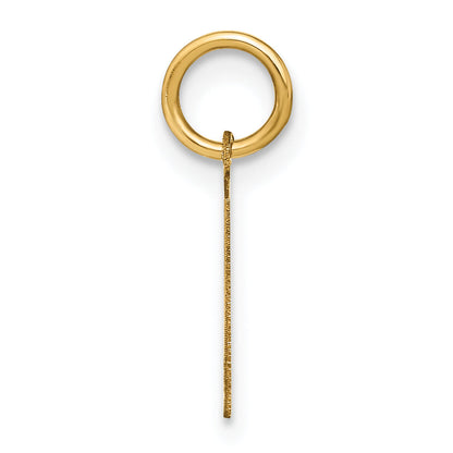 14K Yellow Gold 14Ky Letter R Initial Pendant