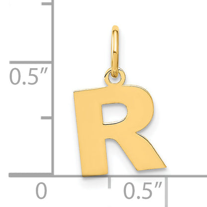 14K Yellow Gold 14Ky Letter R Initial Pendant