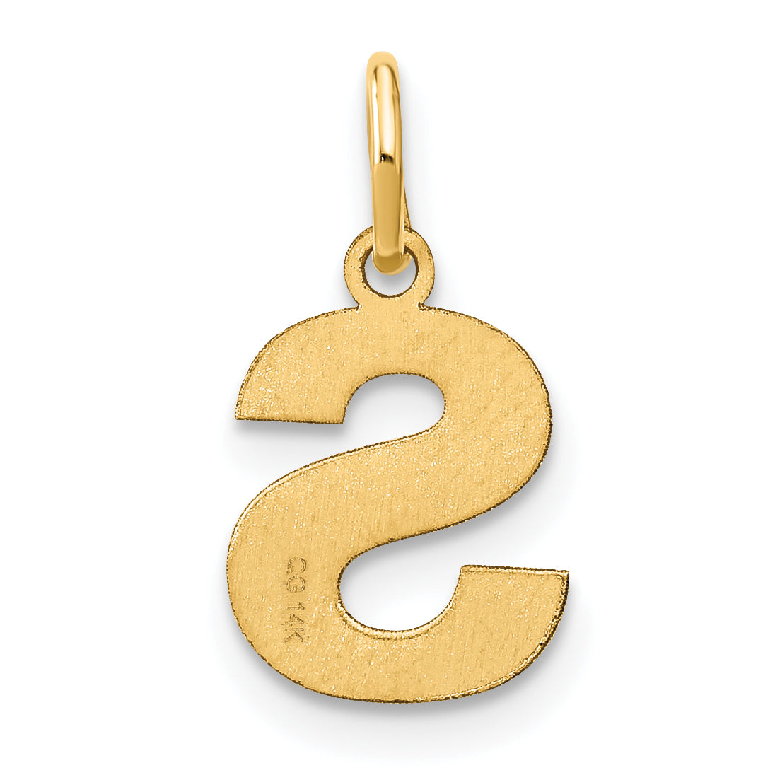 14k Yellow Gold 14ky Letter S Initial Pendant