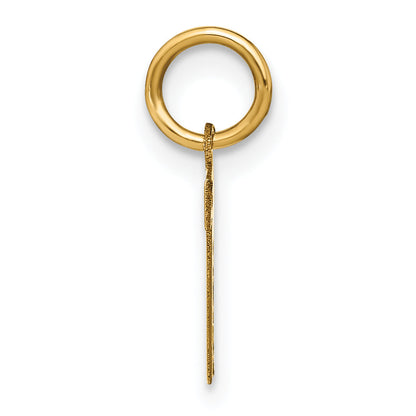14k Yellow Gold 14ky Letter T Initial Pendant