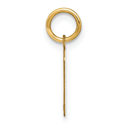 14k Yellow Gold 14ky Letter V Initial Pendant