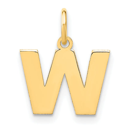 14k Yellow Gold 14ky Letter W Initial Pendant