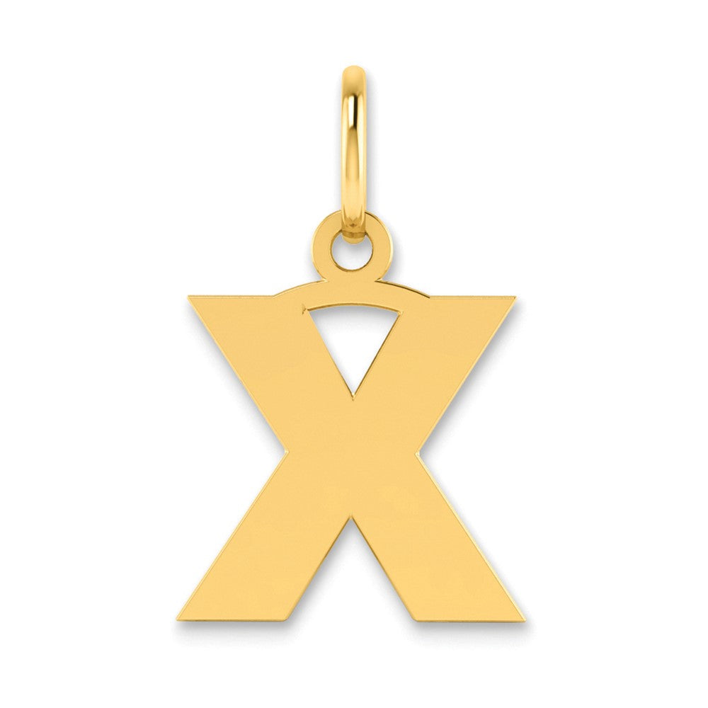 14K Yellow Gold 14Ky Letter X Initial Pendant