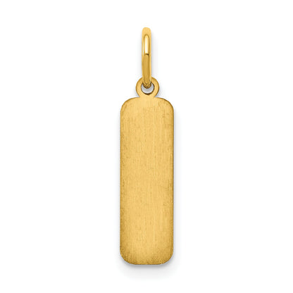 14k Yellow Gold 14k Yellow Gold Small  Blank Bar Charm