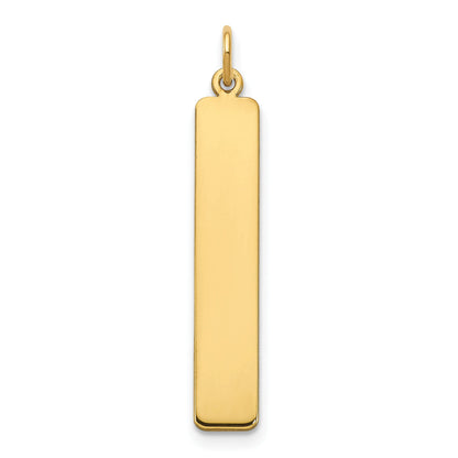 Gold Plated Sterling Silver/Gold Large Blank Bar Charm