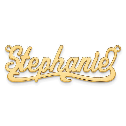 14K Yellow Gold Polished Name Plate