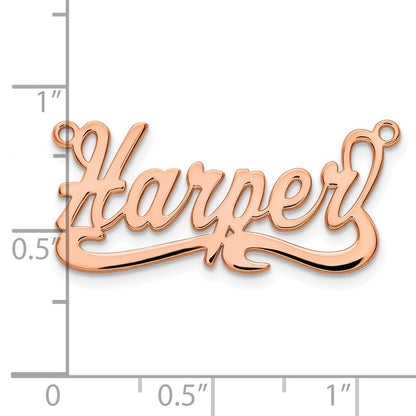 14K Rose Gold Polished Name Plate