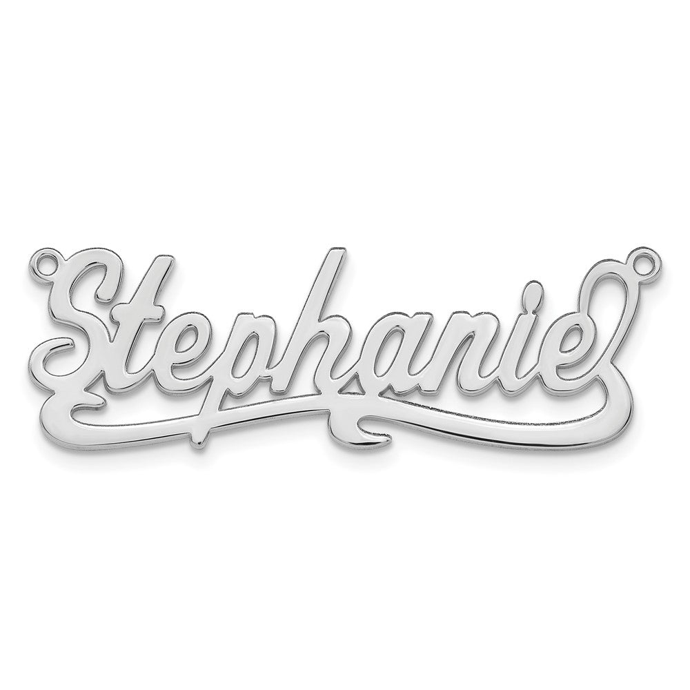 14K White Gold Polished Name Plate