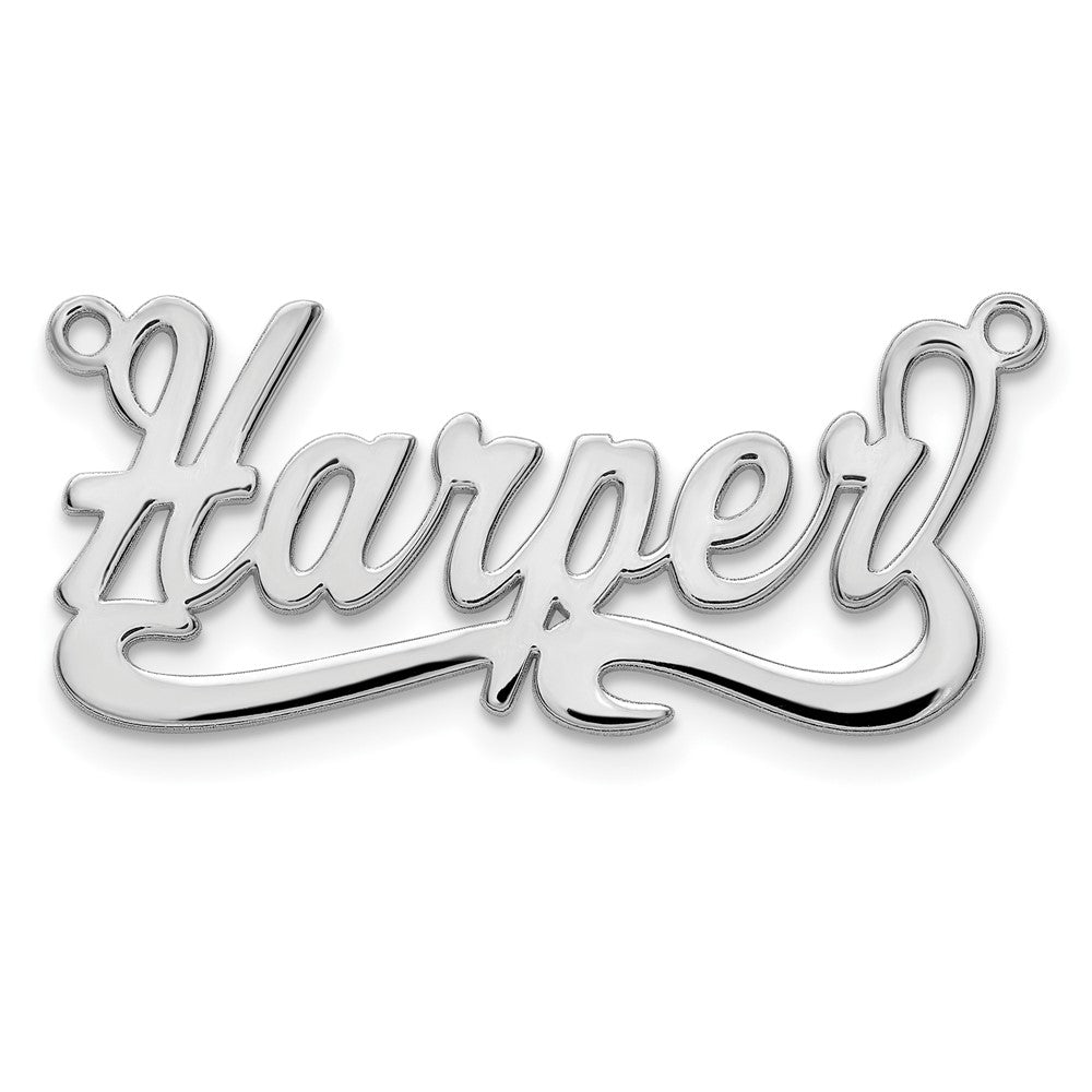 14K White Gold Polished Name Plate
