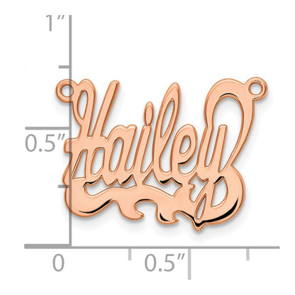 14K Rose Gold Polished Name Plate