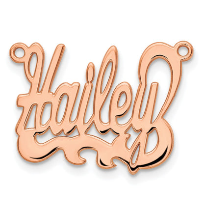 14K Rose Gold Polished Name Plate