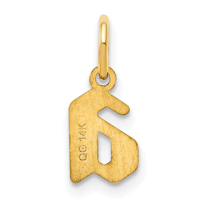 14k Yellow Gold 14KY Lower case Letter A Initial Pendant