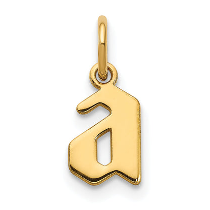 14k Yellow Gold 14KY Lower case Letter A Initial Pendant