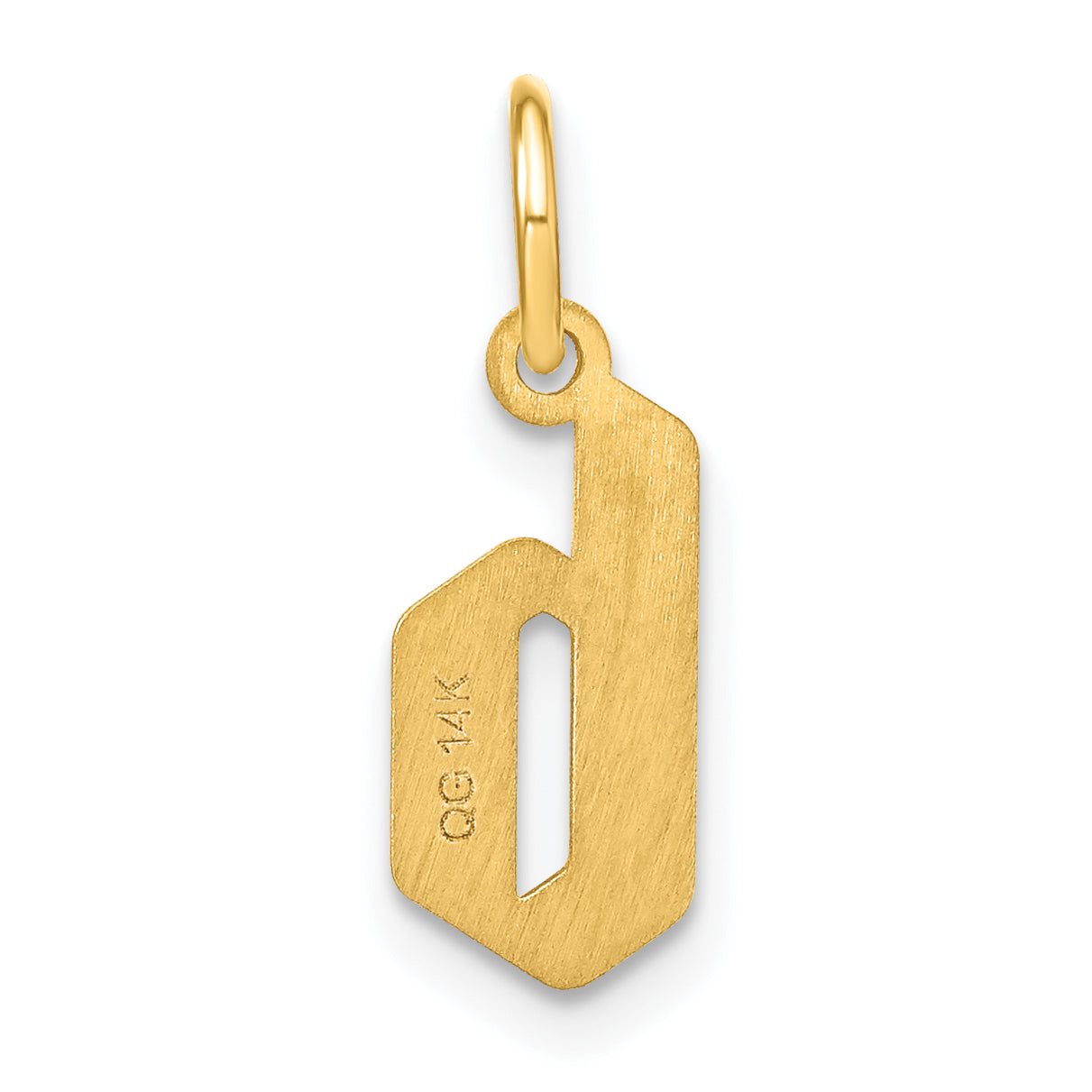 14k Yellow Gold 14KY Lower case Letter B Initial Pendant