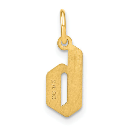 14k Yellow Gold 14KY Lower case Letter B Initial Pendant