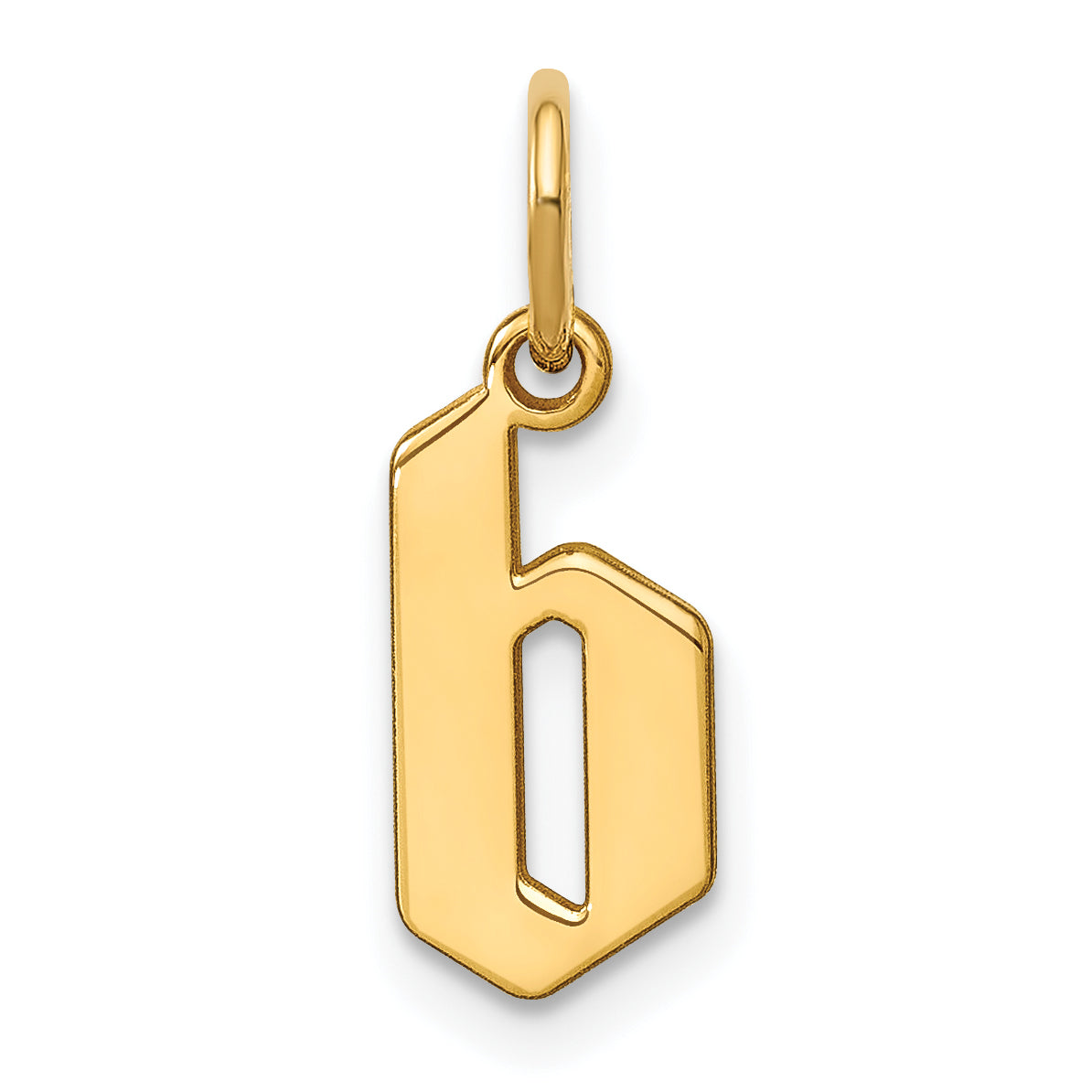14k Yellow Gold 14KY Lower case Letter B Initial Pendant