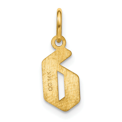 14k Yellow Gold 14KY Lower case Letter D Initial Pendant
