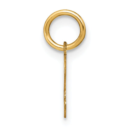 14K Yellow Gold 14Ky Lowercase Letter E Initial Pendant