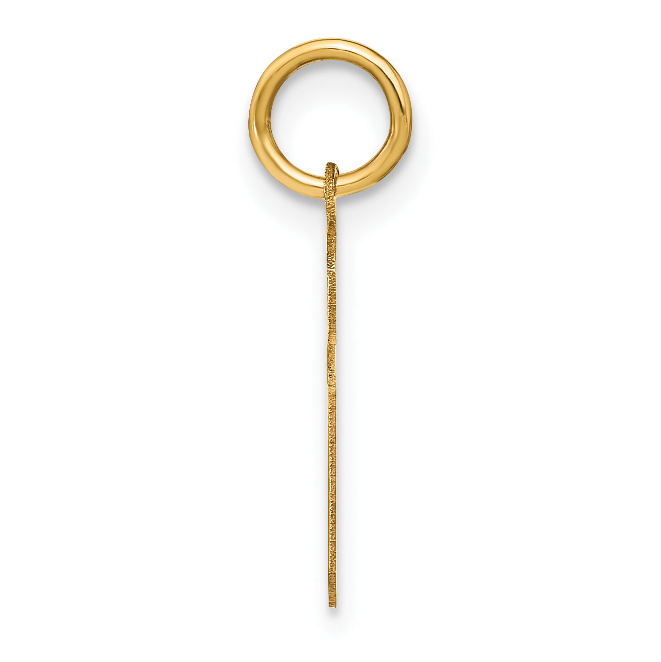 14k Yellow Gold 14ky Lowercase Letter F Initial Pendant