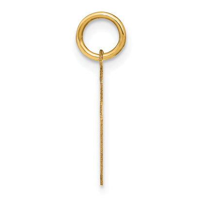 14k Yellow Gold 14ky Lowercase Letter F Initial Pendant