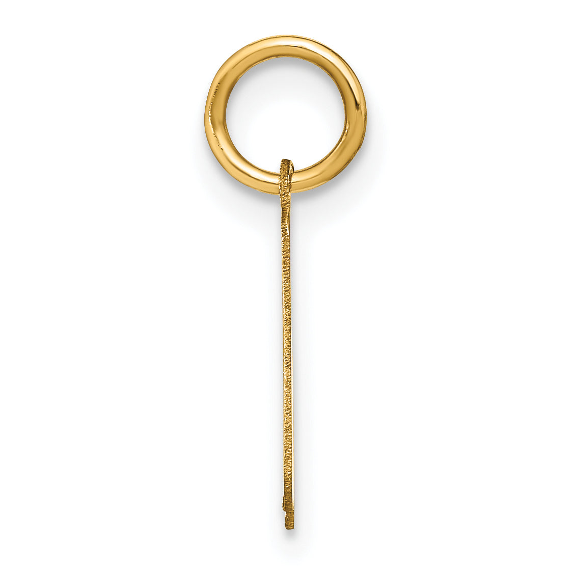 14k Yellow Gold 14ky Lowercase Letter H Initial Pendant