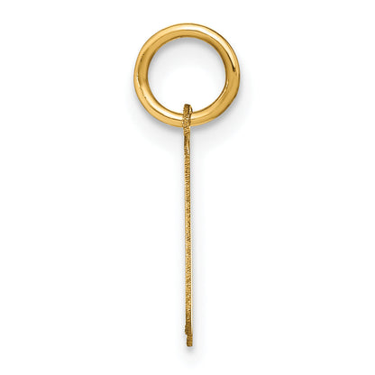 14k Yellow Gold 14ky Lowercase Letter H Initial Pendant