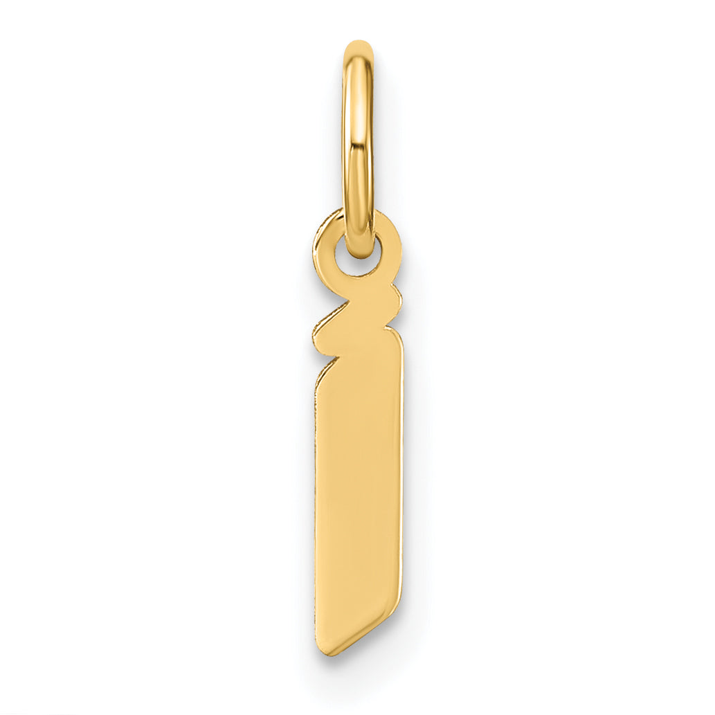 14k Yellow Gold 14ky Lowercase Letter I Initial Pendant