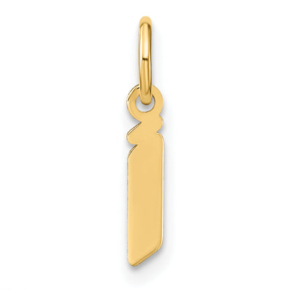 14k Yellow Gold 14ky Lowercase Letter I Initial Pendant