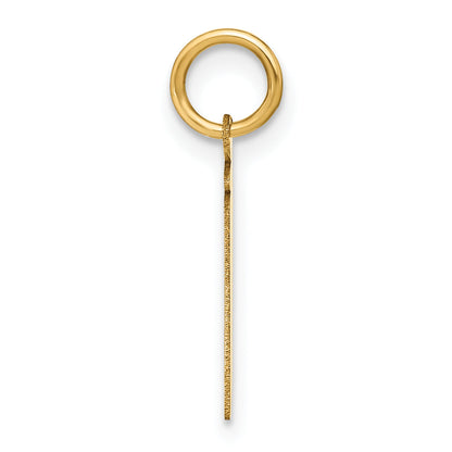14k Yellow Gold 14ky Lowercase Letter J Initial Pendant