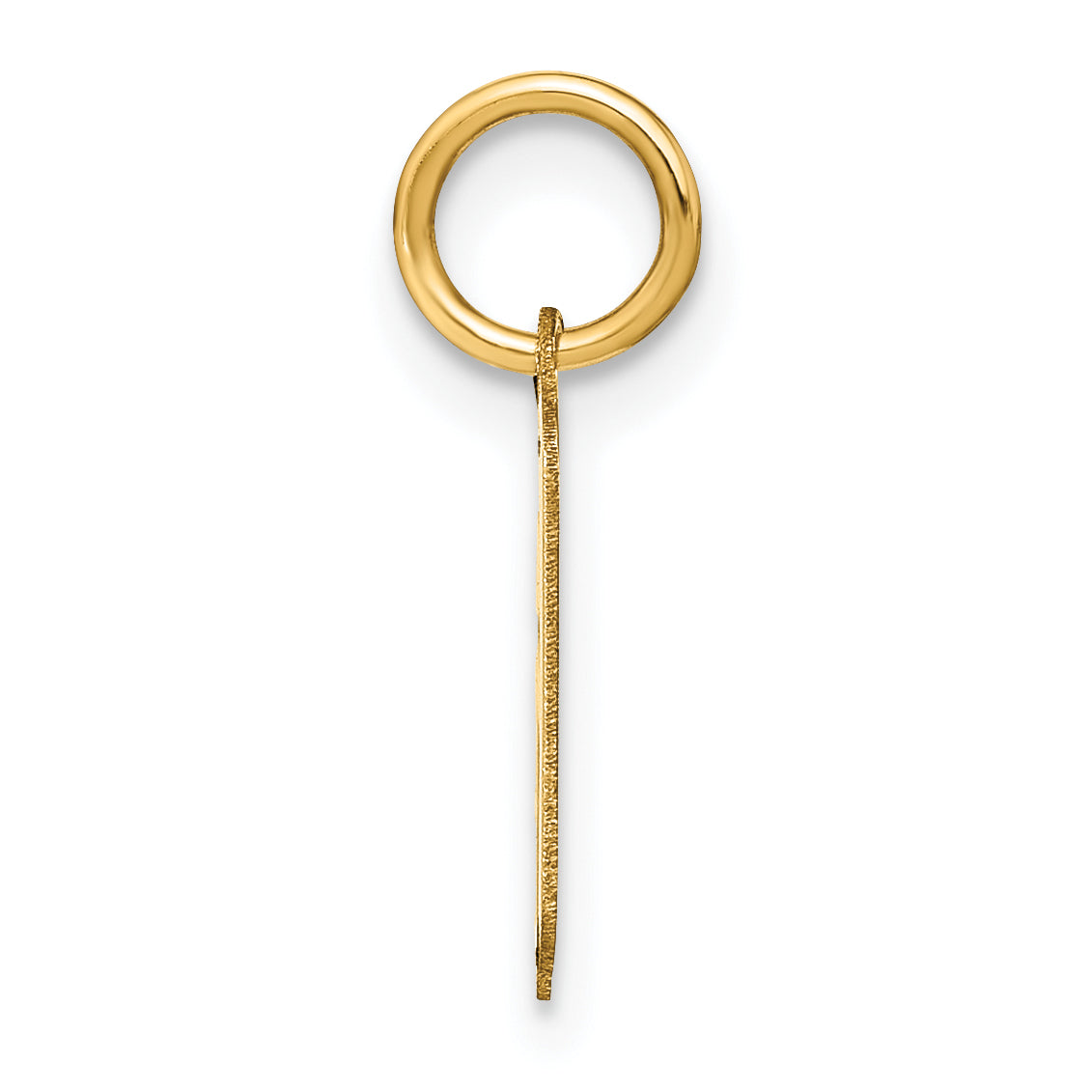 14k Yellow Gold 14ky Lowercase Letter K Initial Pendant