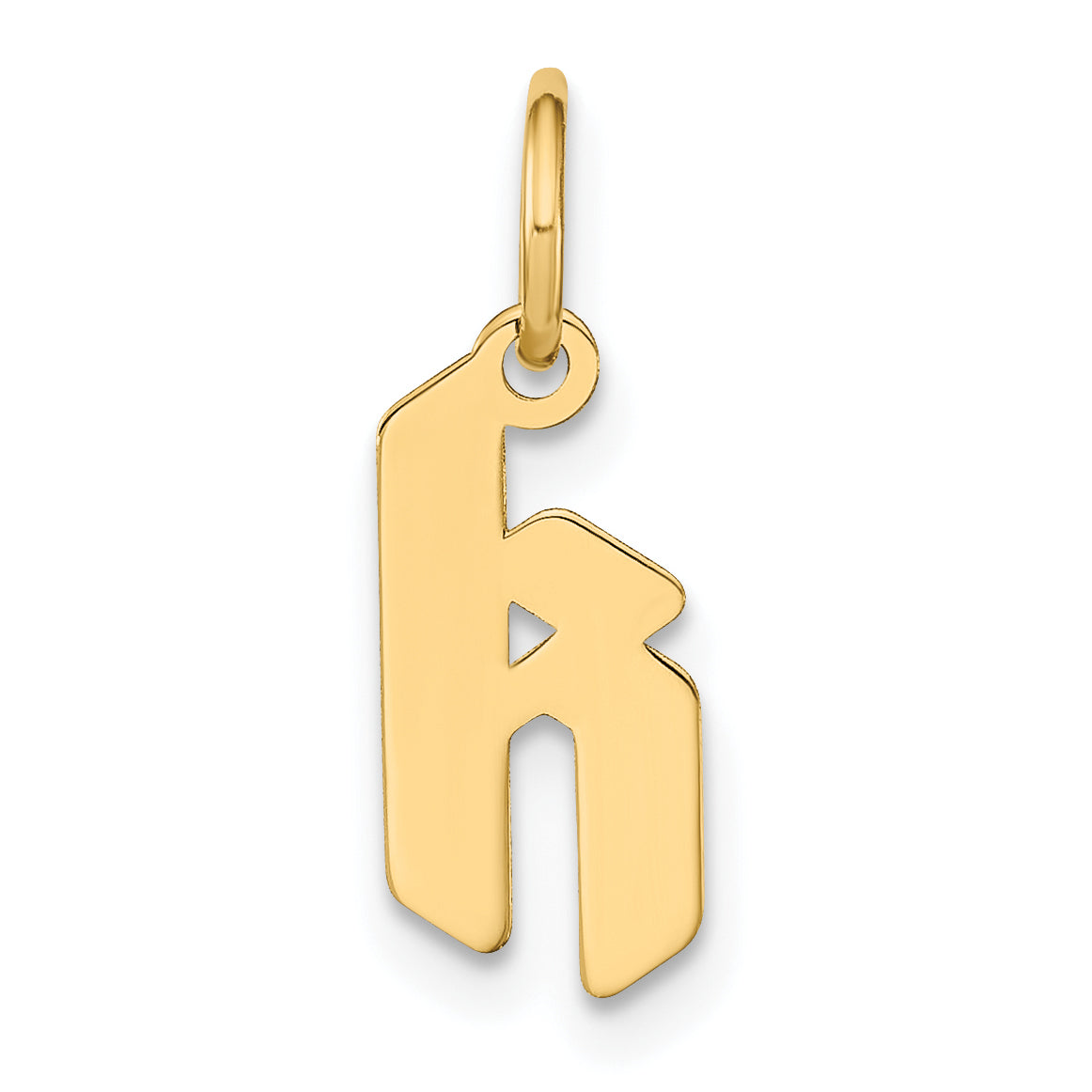 14k Yellow Gold 14ky Lowercase Letter K Initial Pendant