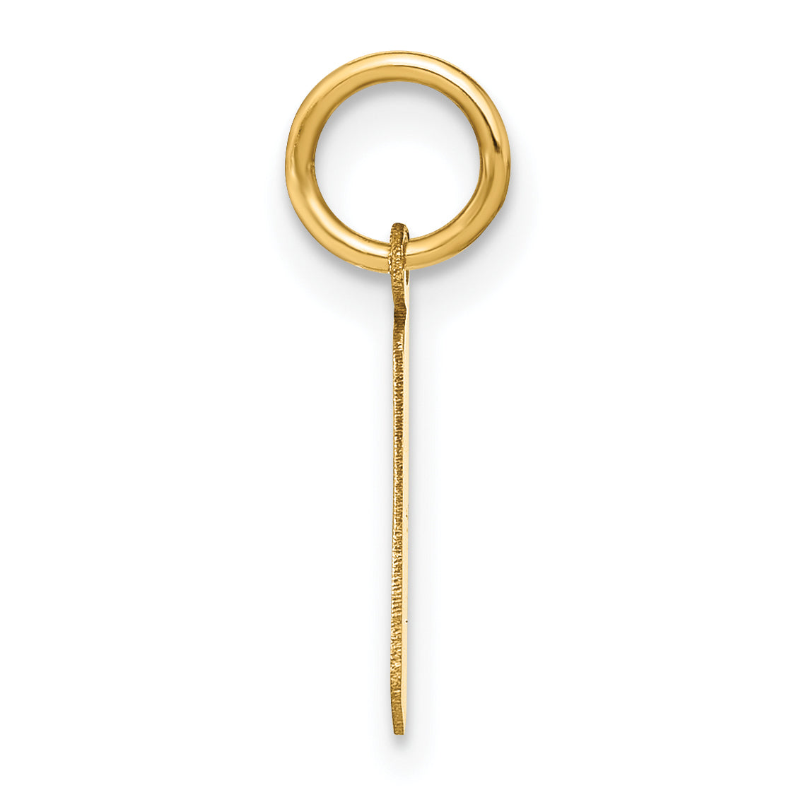 14k Yellow Gold 14ky Lowercase Letter L Initial Pendant