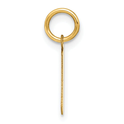 14k Yellow Gold 14ky Lowercase Letter L Initial Pendant