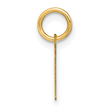 14k Yellow Gold 14ky Lowercase Letter M Initial Pendant