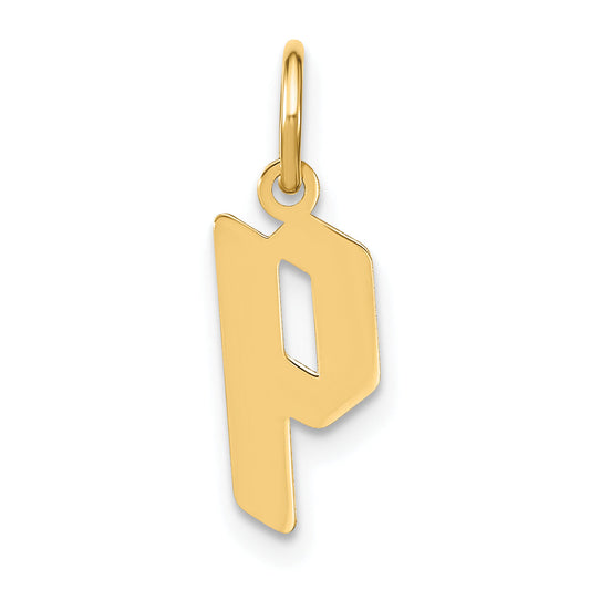 14k Yellow Gold 14ky Lowercase Letter P Initial Pendant