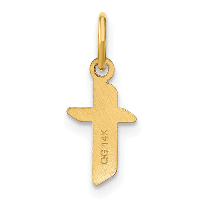 14k Yellow Gold 14ky Lowercase Letter T Initial Pendant