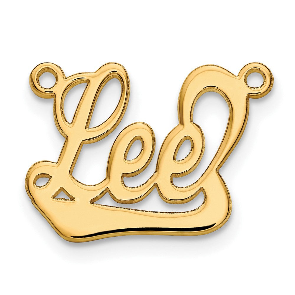 Gold Plated Sterling Silver/Gold Underlined Name Plate