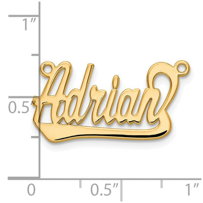 Gold Plated Sterling Silver/Gold Underlined Name Plate