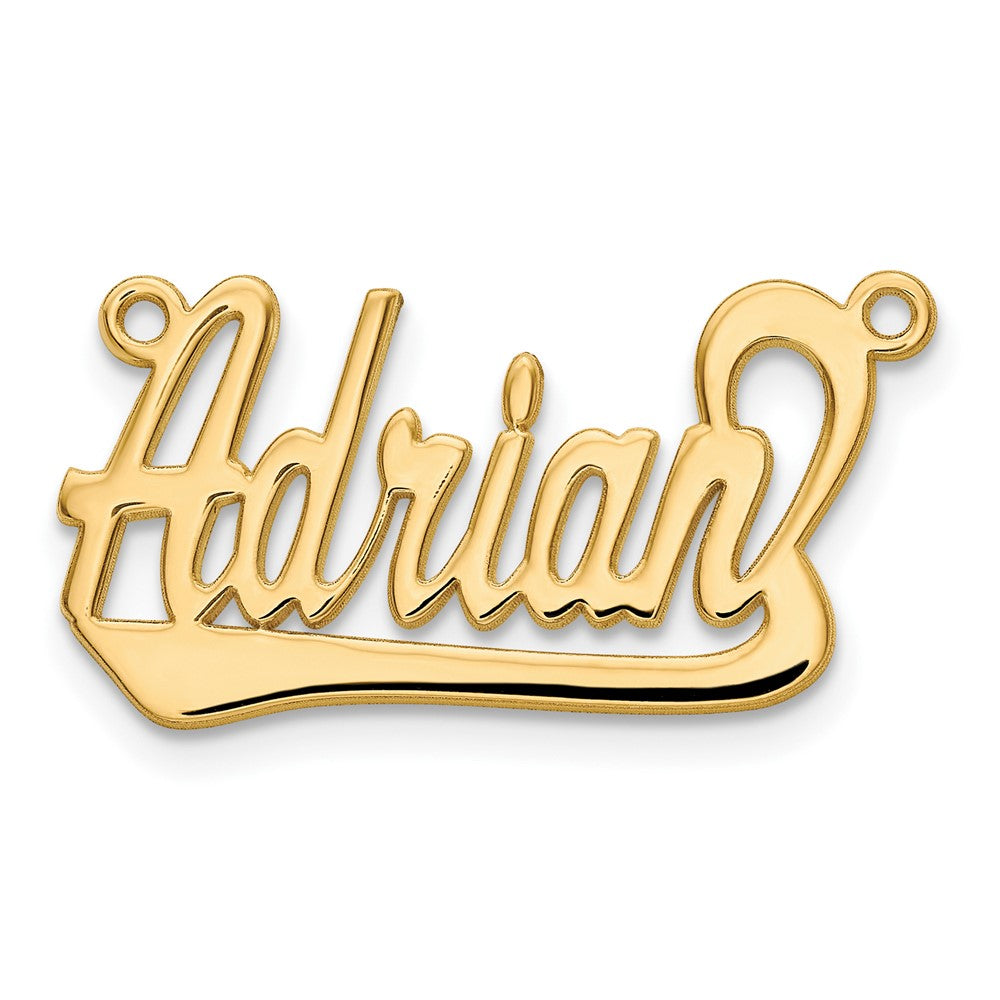 Gold Plated Sterling Silver/Gold Underlined Name Plate