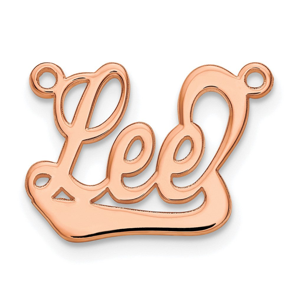 Rose Plated Sterling Silver/Rose Underlined Name Plate