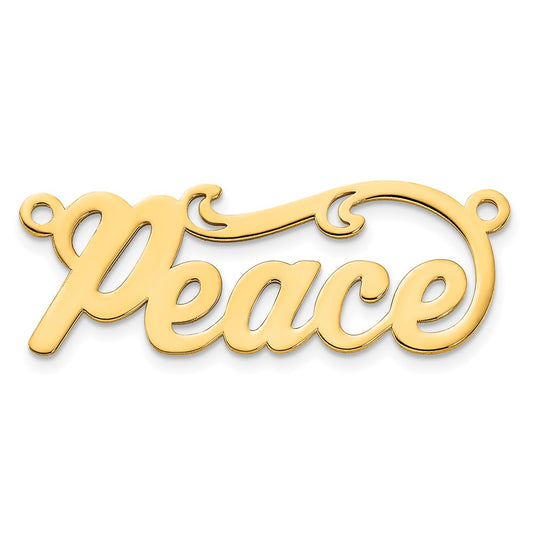 Gold Plated Sterling Silver/Gold Polished Name Plate