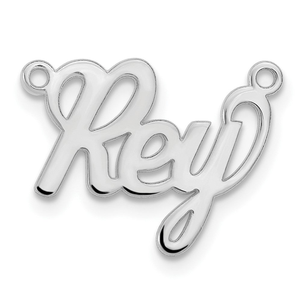 Sterling Silver Silver/Rhodium Plated Name Plate