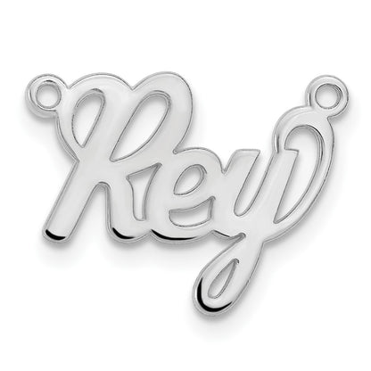 Sterling Silver Silver/Rhodium Plated Name Plate