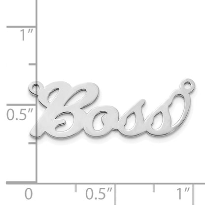 Sterling Silver Silver/Rhodium Plated Name Plate