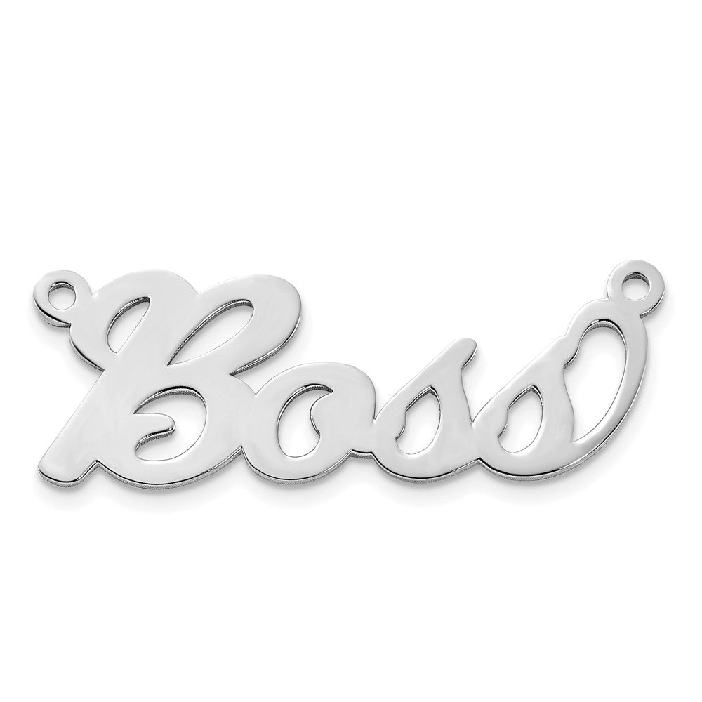 Sterling Silver Silver/Rhodium Plated Name Plate