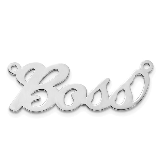 Sterling Silver Silver/Rhodium Plated Name Plate