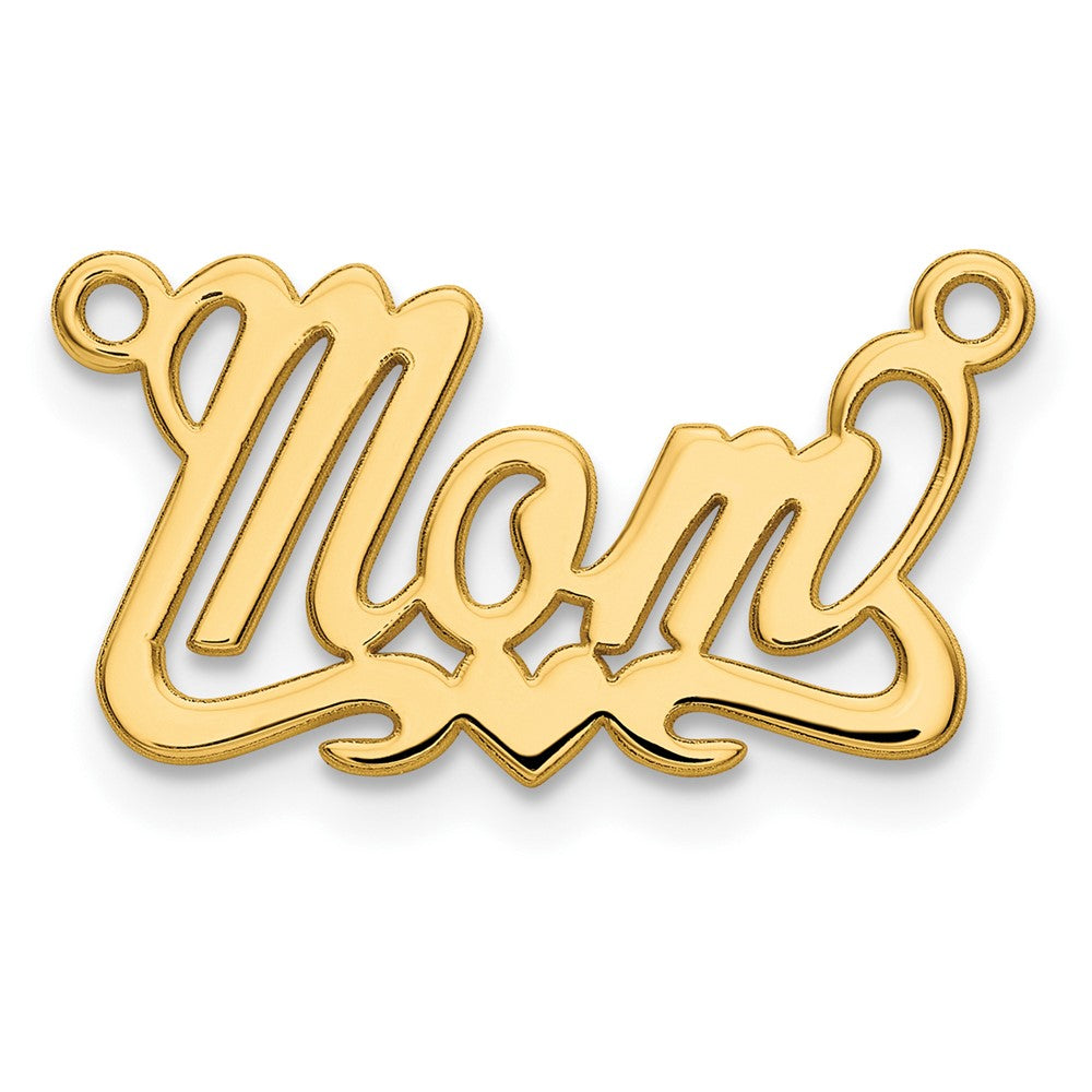 14K Yellow Gold Polished Heart Name Plate